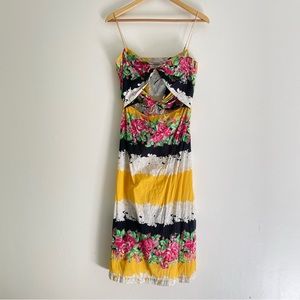 Rachel Comey Chernist floral stripe midi dress size 6